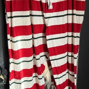 Lazy One Red and White Striped Joggers Pajama Sweatpants